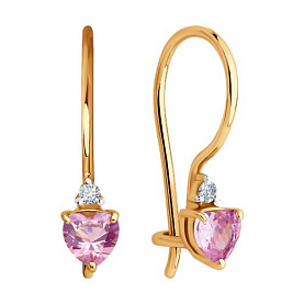 Серьги Diamant - Золото 585, Фианит (арт. 51-120-02845-1)