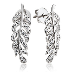 Серьги Галатея - Серебро 925, Фианит (арт. 3320.1)