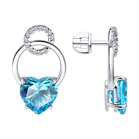 Серьги SOKOLOV - Серебро 925, Фианит (арт. 94026814)