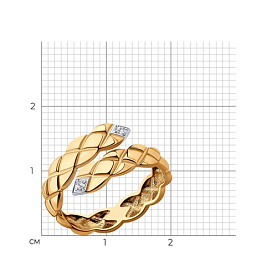 Кольцо Diamant - Золото 585, Фианит (арт. 51-110-00363-1)