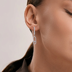 Серьги SOKOLOV - Серебро 925, Фианит (арт. 94027787)