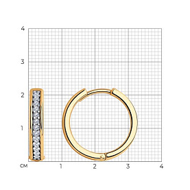 Серьги Diamant - Серебро 925, Фианит (арт. 93-120-01549-2)