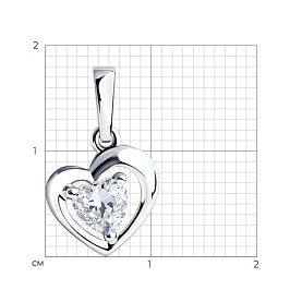 Подвеска SOKOLOV - Серебро 925, Фианит (арт. 94031898)