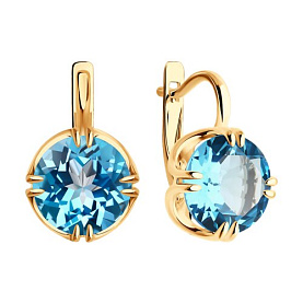 Серьги SOKOLOV - Золото 585, Топаз (арт. 728789)