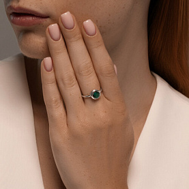 Кольцо SOKOLOV - Серебро 925, Синтетический турмалин (арт. 92014518)