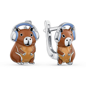 Серьги Мириада - Серебро 925, Эмаль (арт. 901022814)