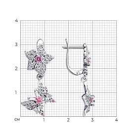 Серьги SOKOLOV - Серебро 925, Фианит (арт. 94026864)