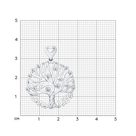 Подвеска SOKOLOV - Серебро 925, Фианит (арт. 94031634)