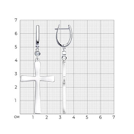 Серьги SOKOLOV - Серебро 925, Керамика, Фианит (арт. 94023983)