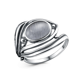 Кольцо Красная пресня - Серебро 925, Синтет. кошачий глаз (арт. 23316880-9)