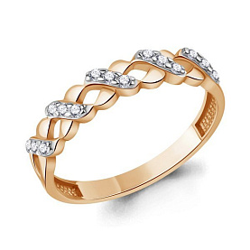 Кольцо Аквамарин - Золото 375, Фианит (арт. 600565А.8)