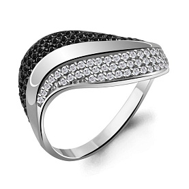 Кольцо Аквамарин - Серебро 925, Фианит (арт. 68955АЧ.5)