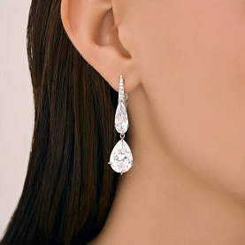 Серьги SOKOLOV - Серебро 925, Фианит (арт. 94027145)