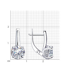 Серьги SOKOLOV - Серебро 925, Фианит (арт. 94023356)