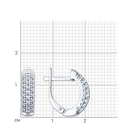 Серьги SOKOLOV - Серебро 925, Фианит (арт. 94021765)