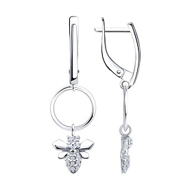 Серьги Diamant - Серебро 925, Фианит (арт. 94-121-00095-2)