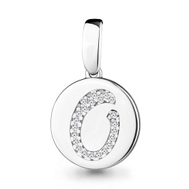 Подвеска Аквамарин - Серебро 925, Фианит (арт. 24011А.5)