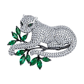 Брошь SOKOLOV - Серебро 925, Фианит (арт. 94040294)