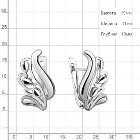 Серьги Аквамарин - Серебро 925 (арт. 34046.5)