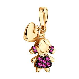 Подвеска SOKOLOV - Золото 585, Фианит (арт. 034909)