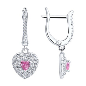 Серьги SOKOLOV - Серебро 925, Фианит (арт. 94027176-91)