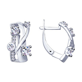 Серьги SOKOLOV - Серебро 925, Фианит (арт. 94022895)