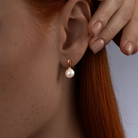 Серьги SOKOLOV - Серебро 925, Жемчуг имитация (арт. 93021185)