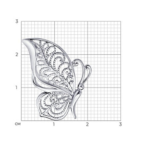 Брошь Diamant - Серебро 925 (арт. 94-140-00727-1)