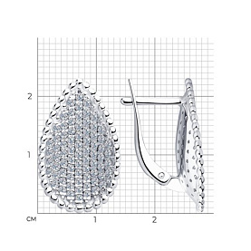 Серьги SOKOLOV - Серебро 925, Фианит (арт. 94023503)