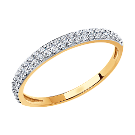 Кольцо SOKOLOV - Золото 585, Фианит (арт. 018962)