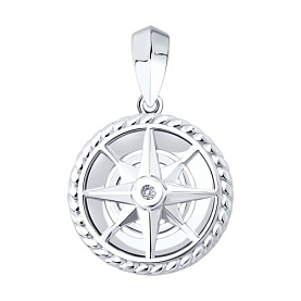 Подвеска SOKOLOV - Серебро 925, Фианит (арт. 94033286)