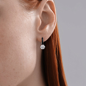 Серьги SOKOLOV - Серебро 925, Фианит, Эмаль (арт. 94027047)