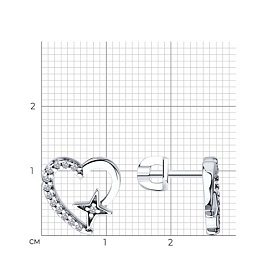 Серьги SOKOLOV - Серебро 925, Фианит (арт. 94026863)