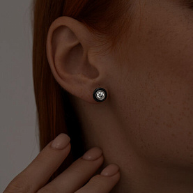 Серьги SOKOLOV - Серебро 925, Керамика, Фианит (арт. 94025737)