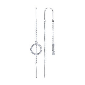 Серьги Diamant - Серебро 925, Фианит (арт. 94-123-01496-1)