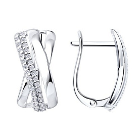 Серьги SOKOLOV - Серебро 925, Фианит (арт. 94027551)