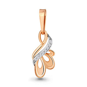 Подвеска Аквамарин - Золото 585, Фианит (арт. 20870А.1)