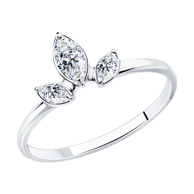 Кольцо SOKOLOV - Серебро 925, Фианит (арт. 94013489)