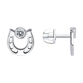 Серьги SOKOLOV - Серебро 925, Фианит (арт. 94025937)