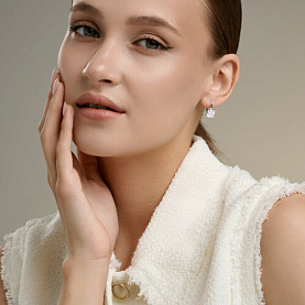 Серьги SOKOLOV - Серебро 925, Фианит (арт. 94027352)