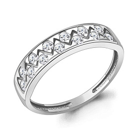 Кольцо Аквамарин - Серебро 925, Фианит (арт. 600719А.5)