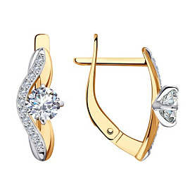 Серьги SOKOLOV - Золото 585, Фианит (арт. 51-120-02031-1)