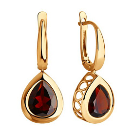 Серьги SOKOLOV - Золото 585, Гранат (арт. 728761)
