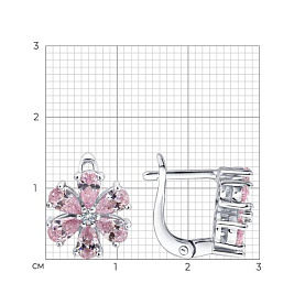 Серьги SOKOLOV - Серебро 925, Фианит (арт. 94027610-91)