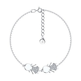 Браслет SOKOLOV - Серебро 925, Фианит (арт. 94051009)