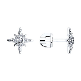 Серьги SOKOLOV - Серебро 925, Фианит (арт. 94025892)