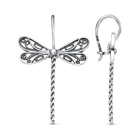 Серьги Красная пресня - Серебро 925 (арт. 33017334)