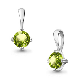 Подвеска Аквамарин - Серебро 925, Хризолит (арт. 2502807.5)