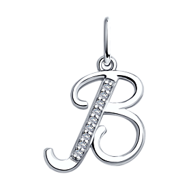 Подвеска SOKOLOV - Серебро 925, Фианит (арт. 94031365)