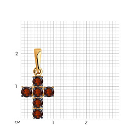 Подвеска Diamant - Золото 585, Гранат (арт. 51-330-01631-2)